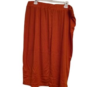 Elegant Orange Midi Skirt